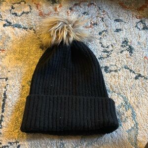 Abercrombie Black Puff Hat